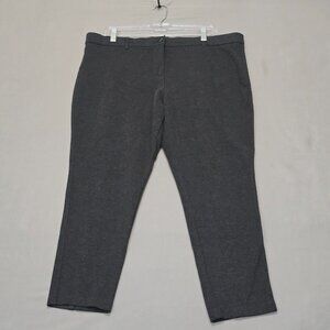 Mario Serrani Ponte Knit Pants XL Dark Gray Pull On Tapered Ankle Work Career